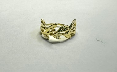 8-1-271777-1-Anillo con hojas de plata de ley 925 baño oro 18K