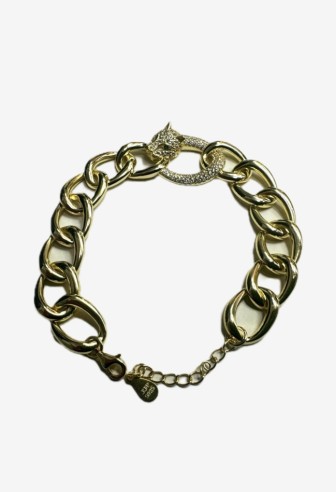 8-1-271855-1-Pulsera eslabones pantera circonitas de plata de ley 925 , baño oro 18K