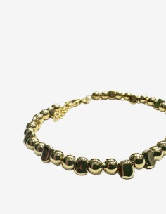 8-1-271876-1-Pulsera bolitas de plata de ley 925 , baño oro 18K 2