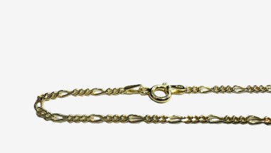 8-1-271885-1-Gargantilla eslabones na de plata de ley 925con baño oro 18K , L 45cm