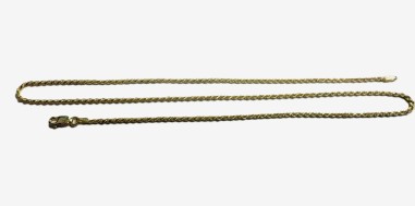 8-1-271887-3-Cadena cordón salomonico de plata de ley 925 con baño de oro 18K , L 50cm, A 1,9mm