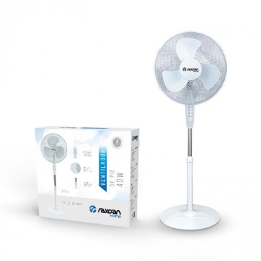 6-1-273932-1-Ventilador de pie 16 40cm 40W 3Velocidades Raydan home NUEVO