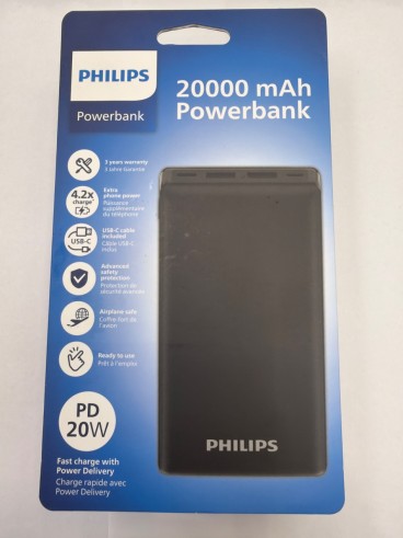1-1-273672-2-Bateria Portatil Philips 20000mAh (Nuevo)
