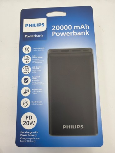 1-1-273645-2-Bateria Portatil Philips Powerbank 20000mAh (Nuevo)