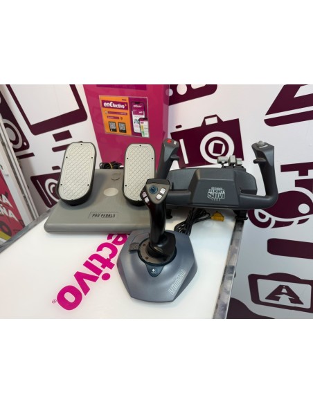 9-9-78597-1-Accesorio Simulador De Vuelo Para Pc Volante Pedales 