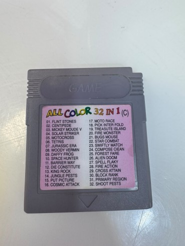 9-9-78596-1-Videojuego Game Boy all color 32 in 1