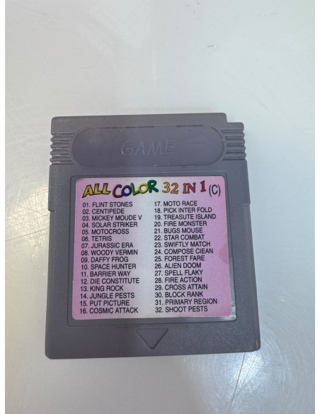9-9-78596-1-Videojuego Game Boy all color 32 in 1