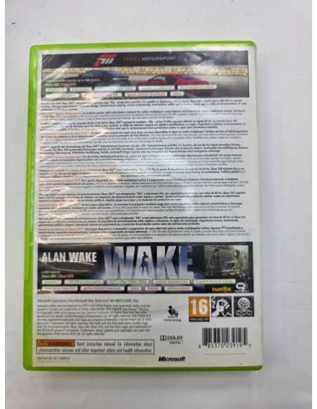 1-1-275386-2-Consola Xbox 360 Forza Motorsport 3 Alan Wake Double Pack