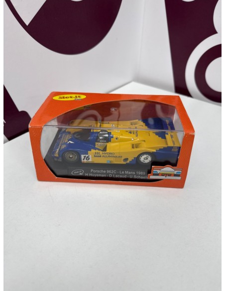 8-8-79259-1-Coche metal Slot It Porsche 962C Le Mans 1989