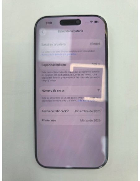 1-1-273530-1-Smartphone Iphone 16 Pro 256Gb Bat.100 31 Ciclos De Carga