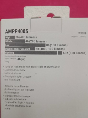 6-6-170677-3-Iluminacion Bicicleta Cateye AMP 400S Sin Uso