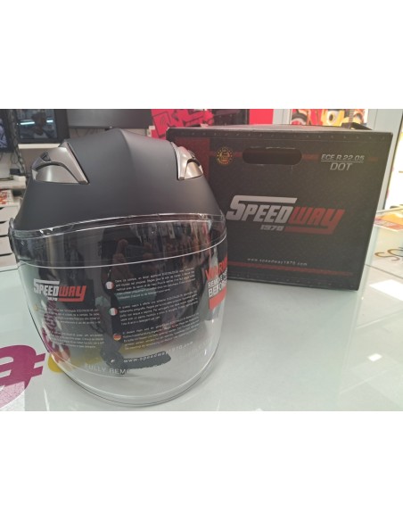 6-6-170672-1-Casco Jet Speedway 1970 Sin Uso Talla M