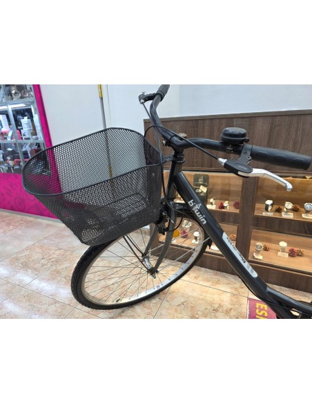 1-1-276292-4-Bicicleta Paseo Btwin Elops City Bike Negro