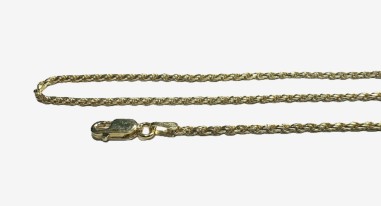 6-1-271893-1-Cadena cordón salomonico de plata de ley 925 con baño de oro 18K , L 50cm, A 2,3mm