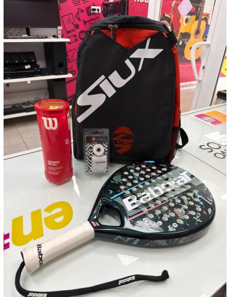 6-6-171143-2-Pala de pádel Babolat Reveal 3 pelotas wilsonshockout 