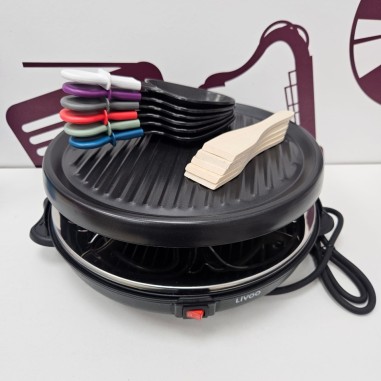 8-8-80100-1-Cocina Set De Raclette Y Parrilla Livoo (sin Uso)