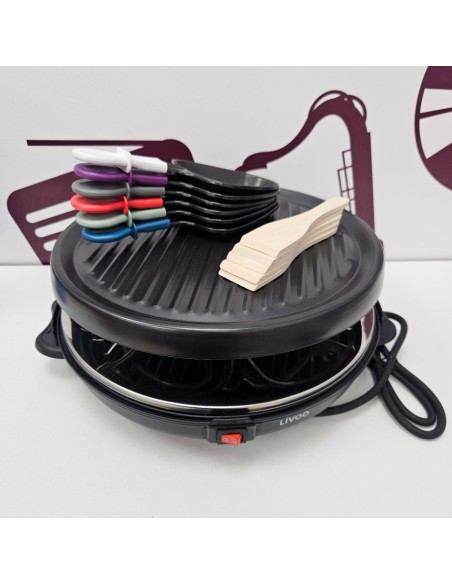 8-8-80100-1-Cocina Set De Raclette Y Parrilla Livoo (sin Uso)