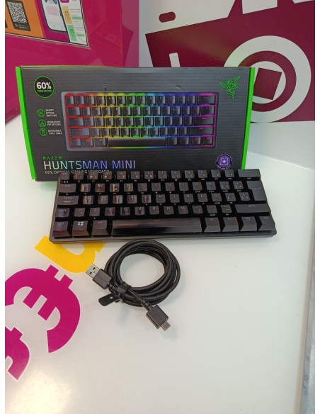 9-9-79704-2-Teclado Alfanumérico Gaming Razer Huntsman Mini (60) RZ03-0339