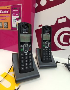 9-9-79835-1-Teléfono Fijo Inalámbrico Alcatel Duo F685 Duo 2