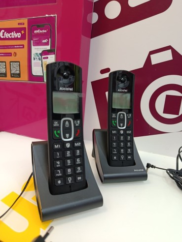 9-9-79835-2-Teléfono Fijo Inalámbrico Alcatel Duo F685 Duo