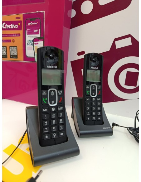 9-9-79835-2-Teléfono Fijo Inalámbrico Alcatel Duo F685 Duo