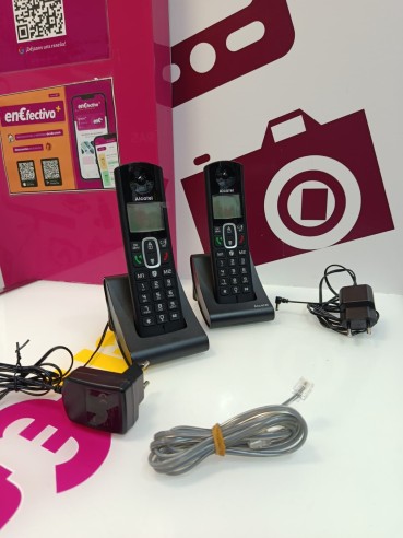9-9-79835-4-Teléfono Fijo Inalámbrico Alcatel Duo F685 Duo