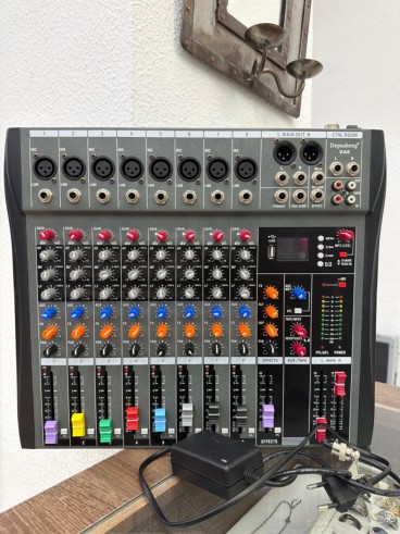 1-1-278210-1-Controlador Depusheng DA8 Mezclador De Audio Profesional Consola De Placa De Sonido Bluetooth 