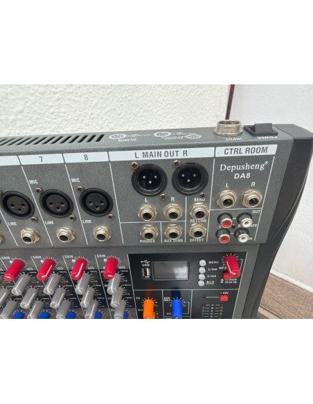 1-1-278210-2-Controlador Depusheng DA8 Mezclador De Audio Profesional Consola De Placa De Sonido Bluetooth 