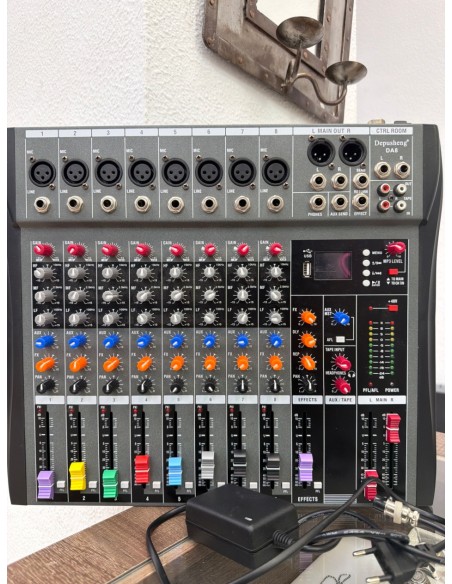 1-1-278210-3-Controlador Depusheng DA8 Mezclador De Audio Profesional Consola De Placa De Sonido Bluetooth 