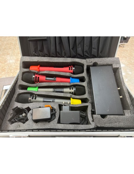 1-1-278213-2-Micrófono TONOR Microfono Inalambrico, 4x5 Canal UHF Micro 