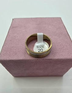 1-1-278662-1-Anillo Acero surcos dorado y plateado T20 2