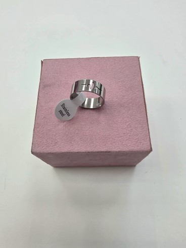 1-1-278658-2-Anillo Acero plateado latido T17