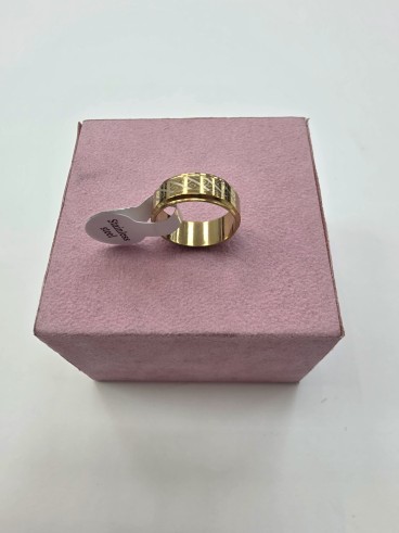 1-1-278657-2-Anillo Acero Dorado mosaico T17