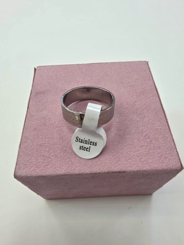 1-1-278654-2-Anillo Acero plateado rombos T21