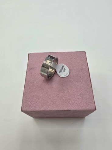 1-1-278650-2-Anillo Acero gris con estrella talla 20