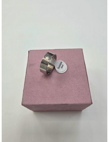 1-1-278650-2-Anillo Acero gris con estrella talla 20
