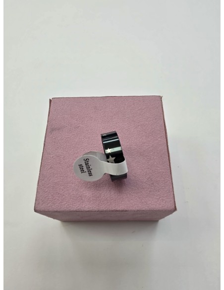 1-1-278649-2-Anillo Acero negro con estrellas talla 20