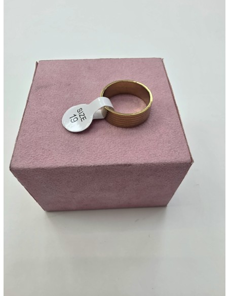 1-1-278648-1-Anillo Acero dorado con rallas talla19