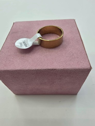 1-1-278648-2-Anillo Acero dorado con rallas talla19
