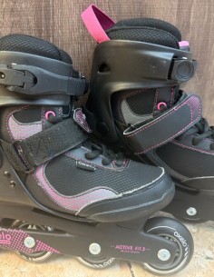 1-1-278693-1-Patines Oxelo Talla 37 Negro Rosa