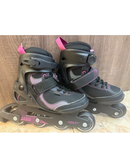 1-1-278693-1-Patines Oxelo Talla 37 Negro Rosa