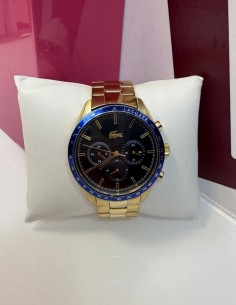 9-9-78917-1-Reloj Pulsera Caballero Lacoste Tiebreaker Chrono Watch Dorado Azul 2