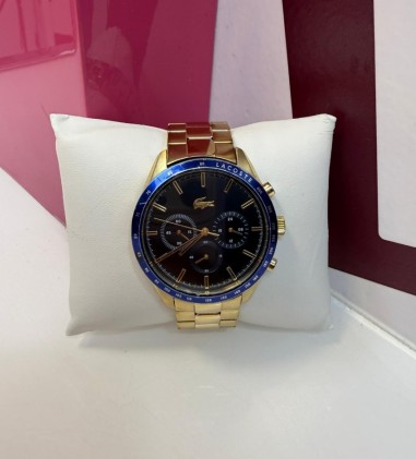 9-9-78917-5-Reloj Pulsera Caballero Lacoste Tiebreaker Chrono Watch Dorado Azul