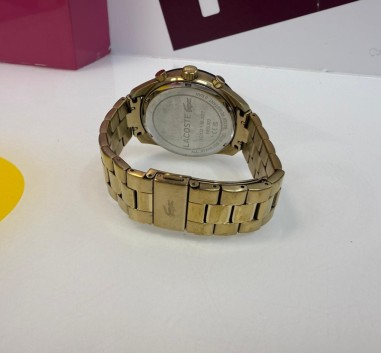 9-9-78917-7-Reloj Pulsera Caballero Lacoste Tiebreaker Chrono Watch Dorado Azul