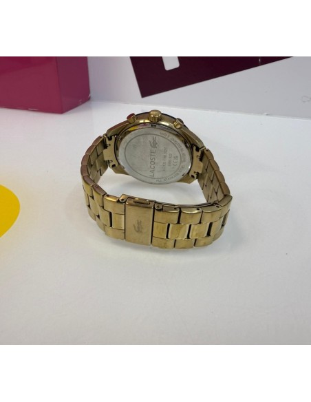 9-9-78917-7-Reloj Pulsera Caballero Lacoste Tiebreaker Chrono Watch Dorado Azul