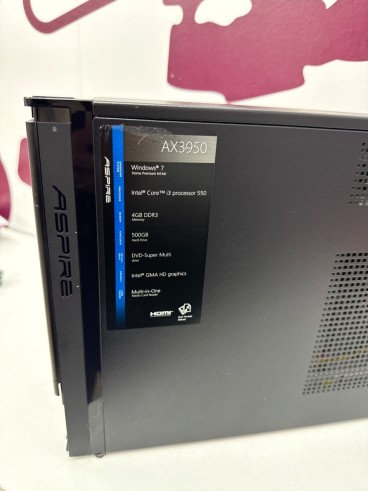 8-8-81019-1-Ordenador sobremesa PC Acer AX950 Aspire Windows 7 64bits Intel Core i3 550 4 932HDD Intel GMA HD 