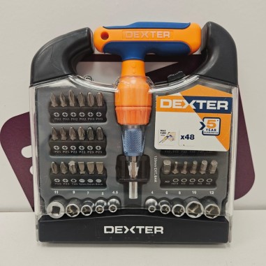 8-8-81123-1-Herramienta multiusos Dexter destornillador de puntas intercambiables x48