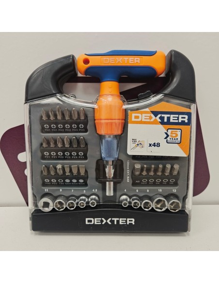 8-8-81123-1-Herramienta multiusos Dexter destornillador de puntas intercambiables x48