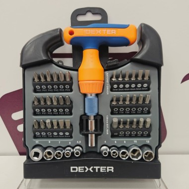8-8-81123-3-Herramienta multiusos Dexter destornillador de puntas intercambiables x48