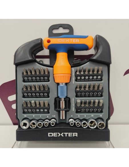 8-8-81123-3-Herramienta multiusos Dexter destornillador de puntas intercambiables x48